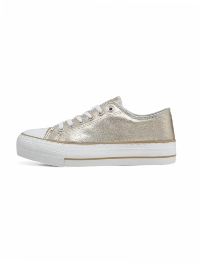 Aurelia Italia golden women's platform sneakers fabric spring summer