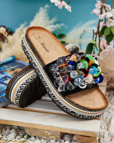 Royalfashion Naiste Loassa strasskiviga flip-flops