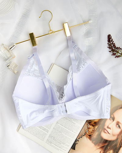 Royalfashion Women's bra decorated with lace