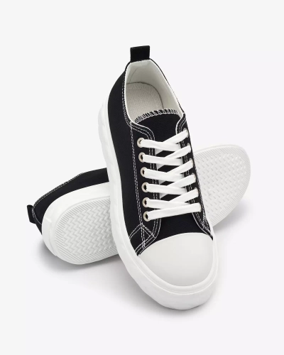 Royalfashion Black women's platform sneakers Merija
