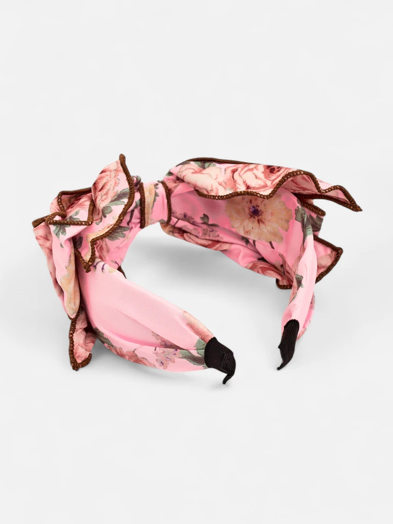Royalfashion Повязка на голову с бантом в цветы