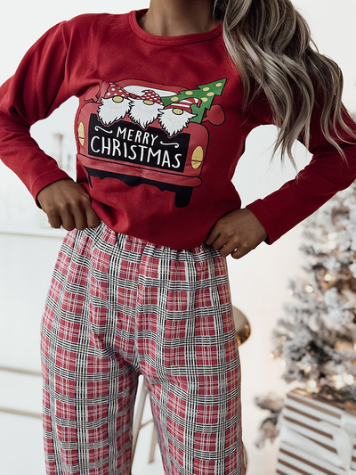 Royalfashion Red Christmas women's 2-piece pajamas
