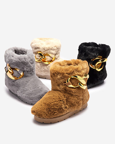 Черные женские сапоги-снежки с мехом Sattopa- Footwear