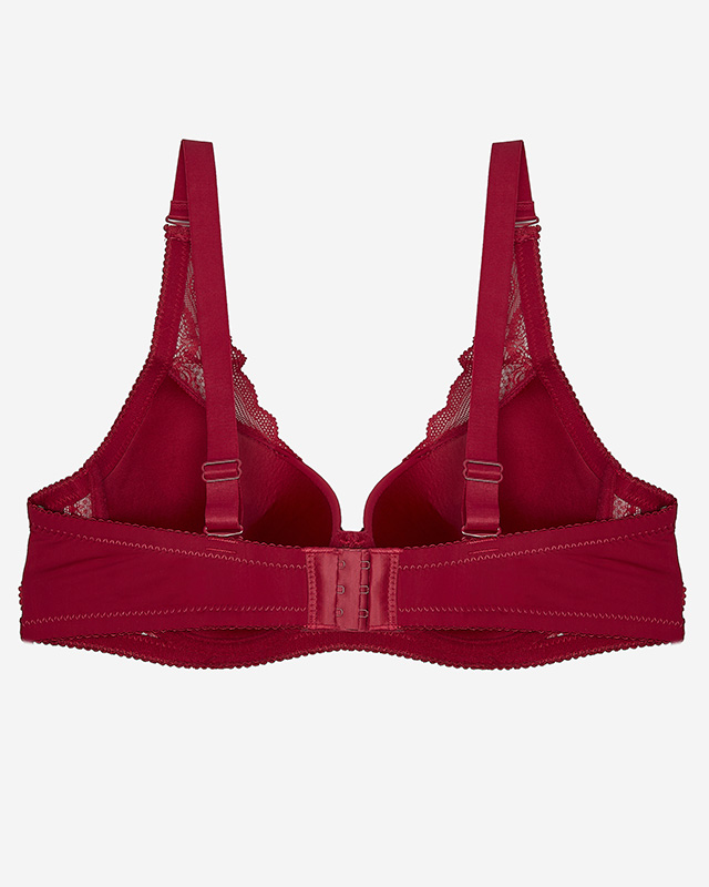 Maroon women's bra with lace- Lingerie