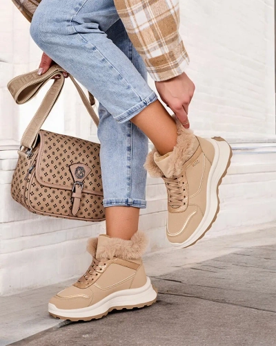 Royalfashion Warmed women's sneakers with fur Mofell