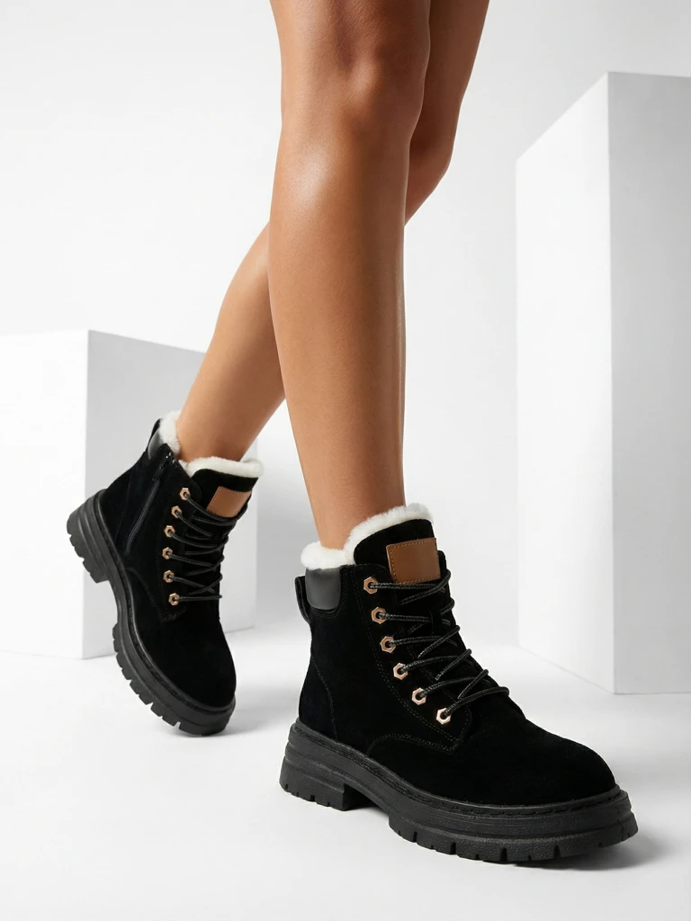 Royalfashion Naiste isoleeritud trappersaapad mustad Radoras