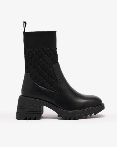 Royalfashion Mustad naiste Acigog lamedate kontsadega saapad