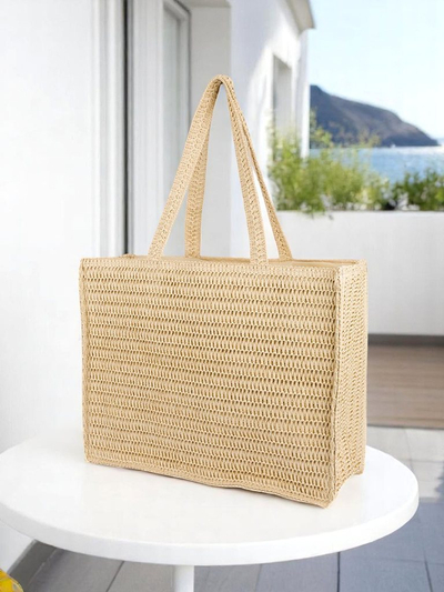 Royalfashion Large Women's Straw Bag Paris Milano Large