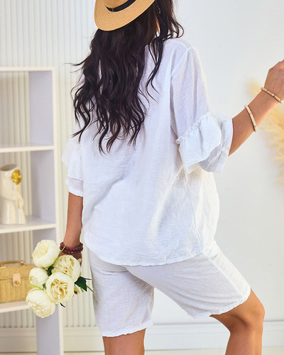 Royalfashion Naiste suvine komplekt puuvillast ja linasest materjalist