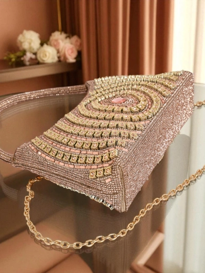 Royalfashion Women's Clutch Bag with Zirconia Sova Glint