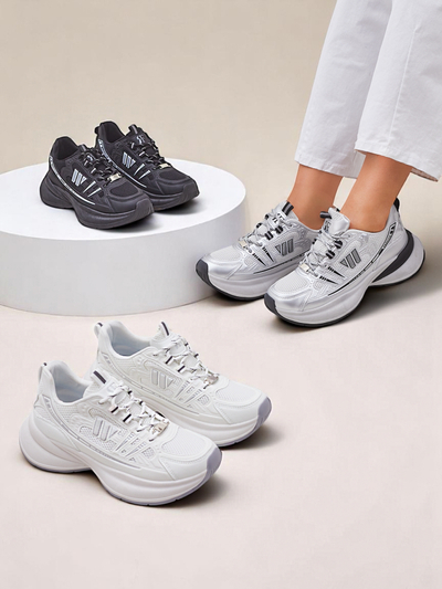 Royalfashion Women's sporty sneakers on a thicker sole Roality