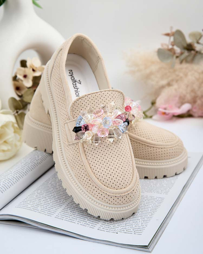 Royalfashion Women's moccasins with colorful beads Karonia