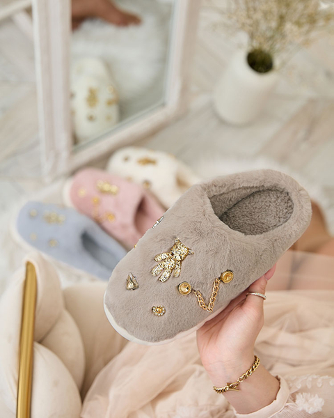 Royalfashion hallid naiste karusnahast sussid kaunistustega Erserra