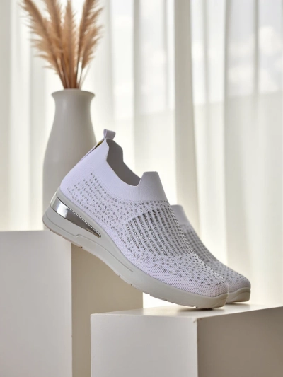 Royalfashion Slip-on naiste puksiirkinnastega tossud lilledega Qelavise