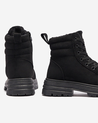 Women's insulated trapper boots in black colozre Tivica - Footwear