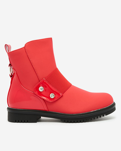 Royalfashion Red matte women's boots Setipfa