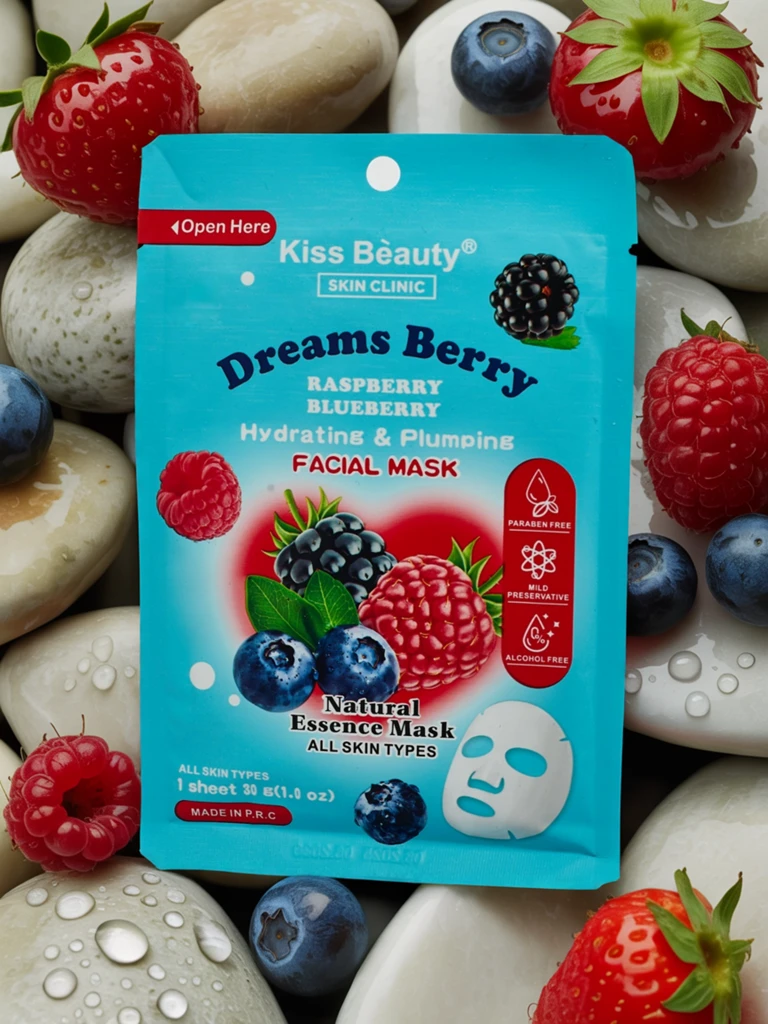 Тканевая маска для лица Лесные Ягоды - увлажняет и питает кожу