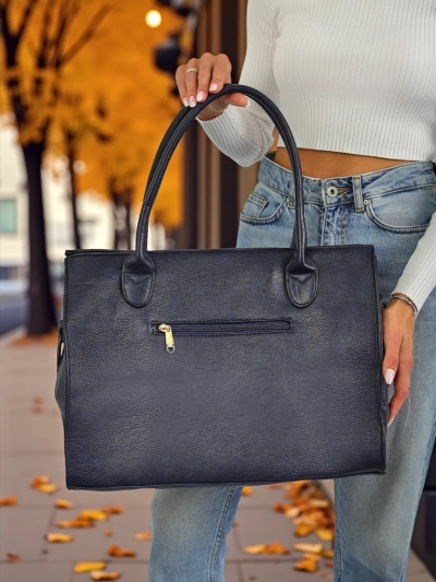Naiste Eurydice Premium kott sinisest öko-nahast 41x31 cm