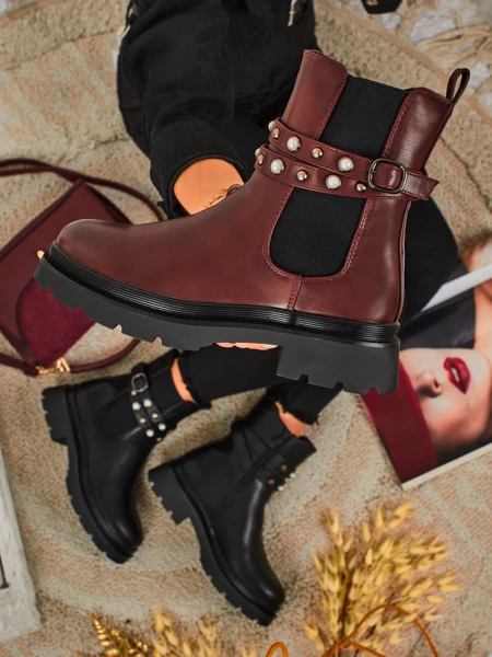 Kõrgemad naiste öko-nahast poolsaapad Pearl Mist