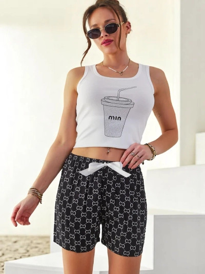 Royalfashion Cotton Women's Shorts with Bears