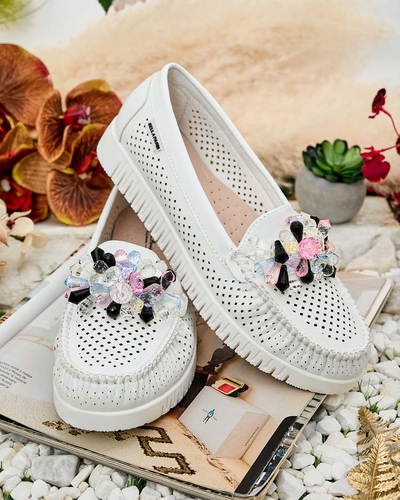 Royalfashion Women's beaded openwork moccasins Nasfali