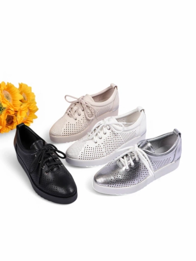 Королевская мода Женские перфорированные туфли Gofielle