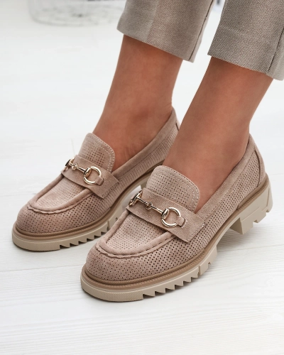 Royalfashion Helepruunid aroomikuga naiste mokassinad ketiga Imerila