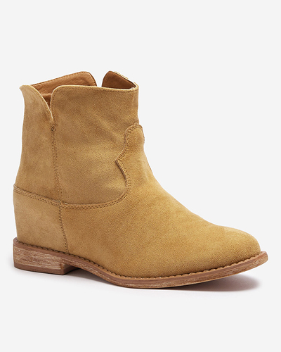 Kowbojki na krytym koturnie w kolorze camel Bluestone - Obuwie