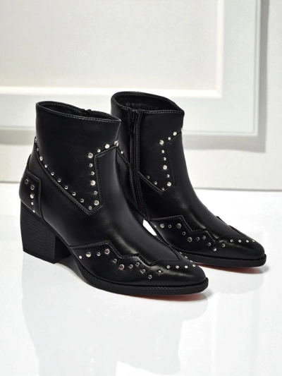Women's Heeled Cowboy Boots with Glaciere Studs