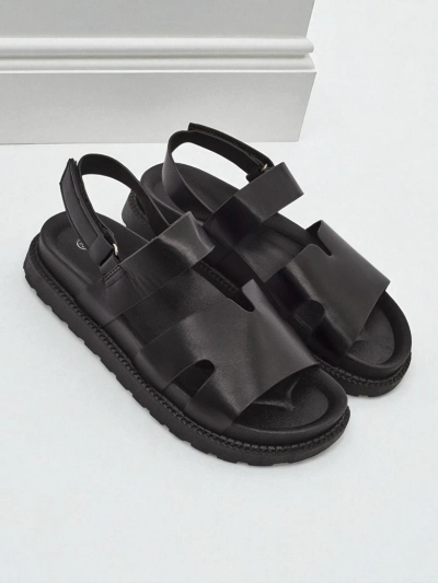 Hera Azzurro women's graphite eco-leather wedge sandals for summer