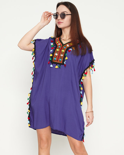 Naiste sinine narmastega suvine rannatuunika - Riietus