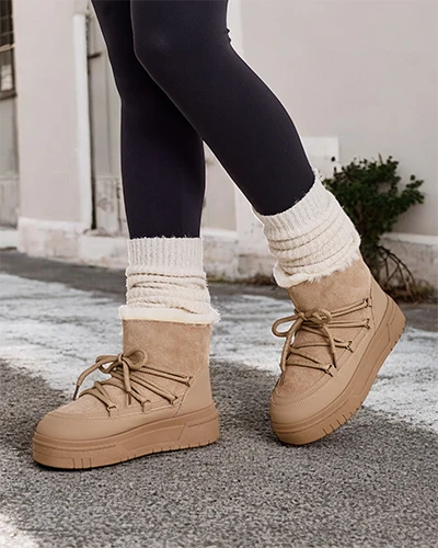 Royalfashion Womelek lace-up snow boots Moniuc