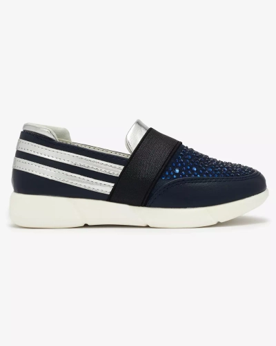 Navy-blue children's slip-on sneakers Ciarala - Footwear