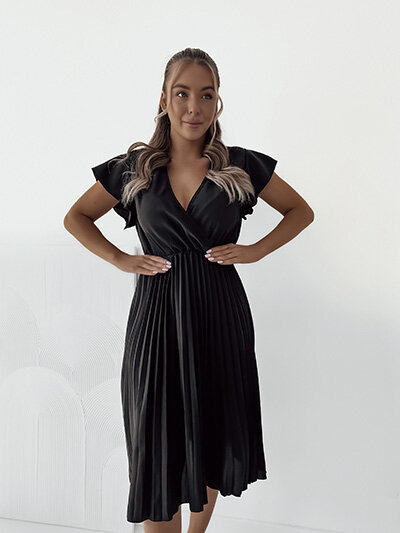 Royalfashion Naiste plisseeritud midi-kleit