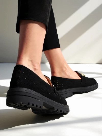 Royalfashion Perforated women's loafers Besio