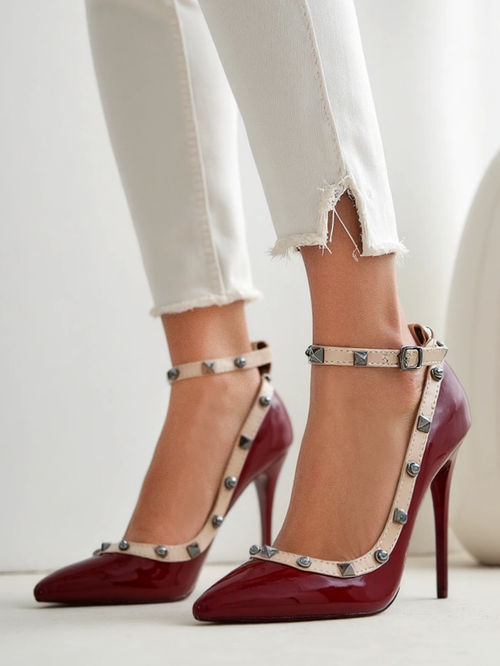 Royalfashion Patente nahast naiste kontsakingad kividel Qoscalle