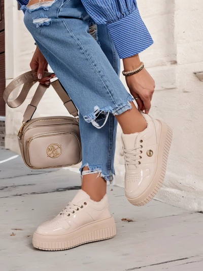 Royalfashion Warmed women's sneakers with fur Rozit