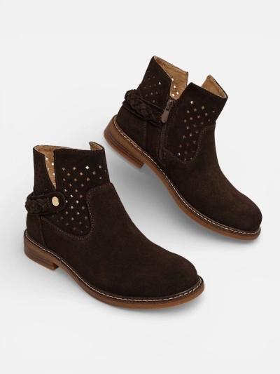 Ažuursed naturaalsest nahast naiste poolsaapad Unimi