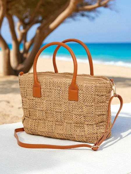 Royalfashion Large Straw Women's Bag Aureliana Savio