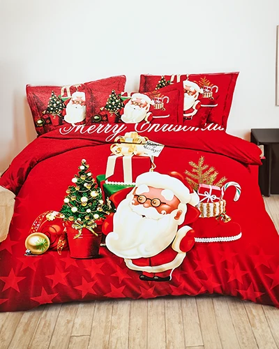 Royalfashion Рождественское постельное белье 160x200 комплект 3-ШТУЧНЫЙ