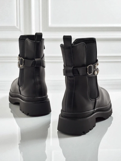 Kõrgemad naiste öko-nahast poolsaapad Pearl Mist