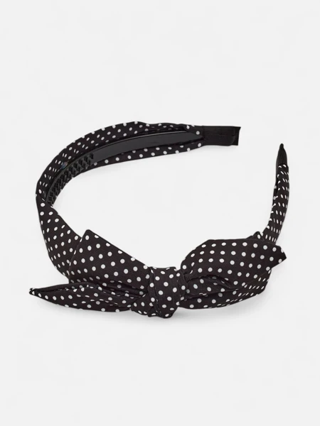 Royalfashion Women's Polka Dot Headband with Bow