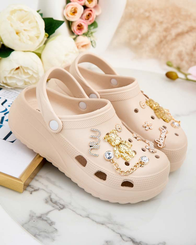 Royalfashion Naiste Fescas-ornamentidega kummist flip-flopid