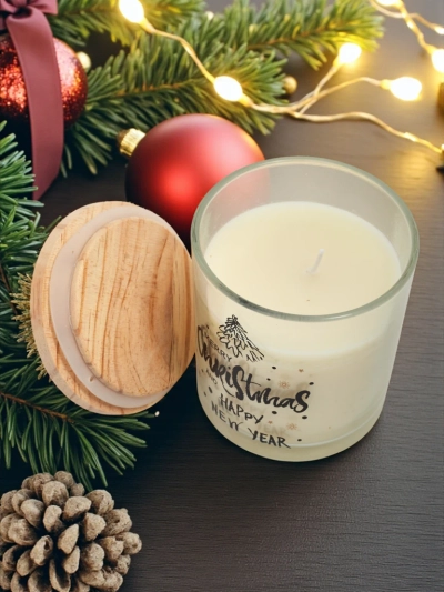 Scented Christmas Candle Merry Christmas Happy New Year