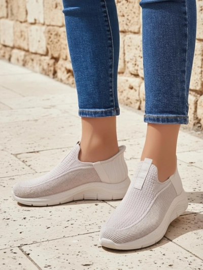 Livia Bianco Women's Sneakers – Mesh Shoes for Summer and Spring