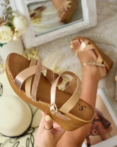 Royalfashion Women's sandals with zircons Bozi