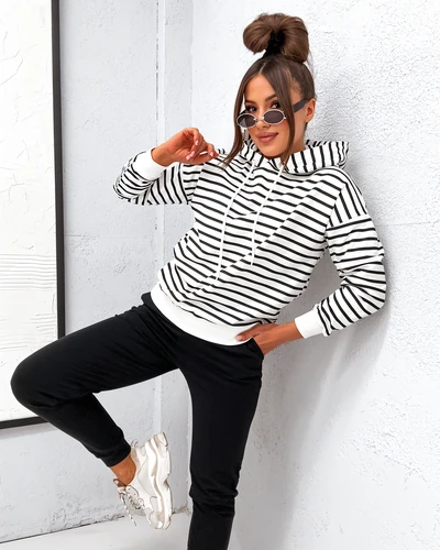 Royalfashion Women's striped tracksuit set