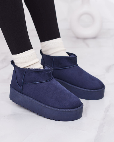 Royalfashion Navy blue short women's boots a'la snow boots Teritsi