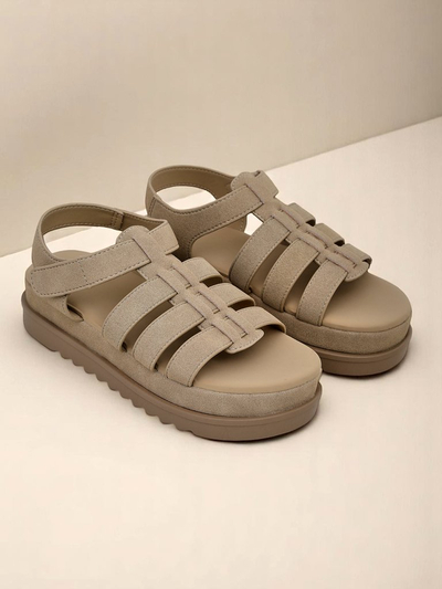 Royalfashion Helena Classico women's sandals, platform, light brown