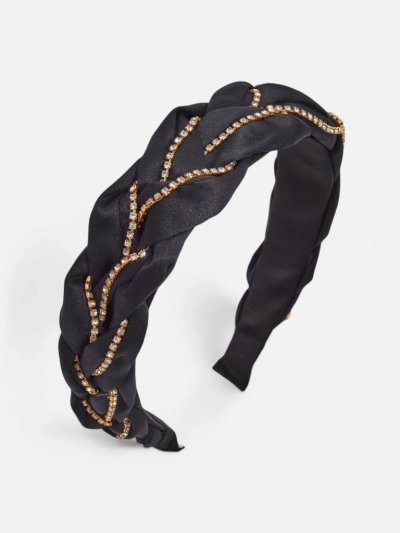 Royalfashion Braided Hairband with Cubic Zirconia